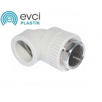 Коліно кут під ключ PP-R Evci Plastik з ВР 401 14
