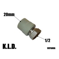 Муфта поліпропіленова с НГ 20x12 KLD
